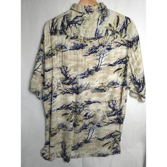 VTG Linguine And Bob Men's SZ L Yellow Hawaiian Floral Tropical Beach Vacation - Picture 6 of 8